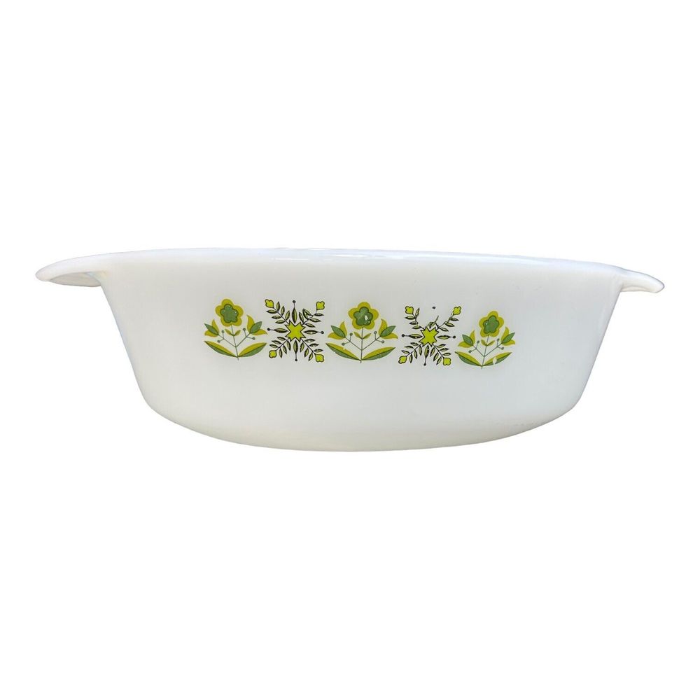 VTG Anchor Hocking Fire King Oval "Meadow Green" Casserole Dish 1.5 Qt #433 EUC